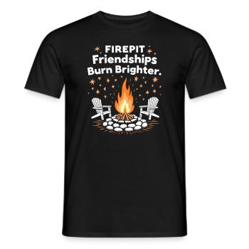 Fire Pits Backyard Gatherings In - Men's T-Shirt - black - Front - AI Model Male 178 light (178cm)
