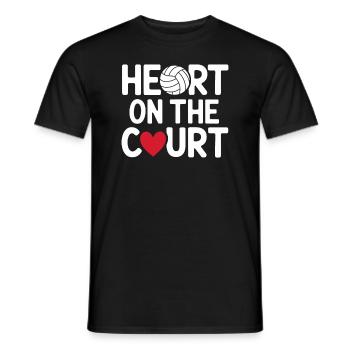 Joueur De Volley-ball Et Fan Spike Service - T-shirt homme - noir - Devant - AI Model Male 178 light (178cm)