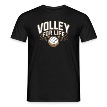 Joueur De Volley-ball Et Fan Spike Service - T-shirt homme - noir - Devant - AI Model Male 178 light (178cm)