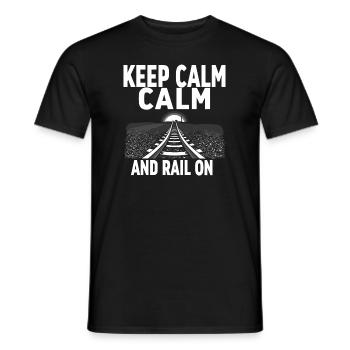 Railfan Passionné de train Amoureux des locomotives - T-shirt homme - noir - Devant - AI Model Male 178 light (178cm)
