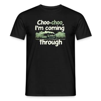 Railfan Passionné de train Amoureux des locomotives - T-shirt homme - noir - Devant - AI Model Male 178 light (178cm)