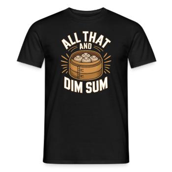 Dim-sum-liebhaber Chinesischer Küche Und Knödel - Männer T-Shirt - Schwarz - Vorne - AI Model Male 178 light (178cm)