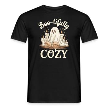 Cozy, Horror, Aesthetics, Spooky, Cozy - Men's T-Shirt - black - Front - AI Model Male 178 light (178cm)
