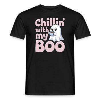 Paranormal Comedy Funny Ghost Humor Lighthearted - Men's T-Shirt - black - Front - AI Model Male 178 light (178cm)