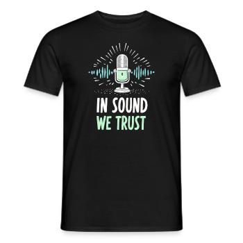 Un son haut de gamme de haute qualité pour la culture audiophile - T-shirt homme - noir - Devant - AI Model Male 178 light (178cm)