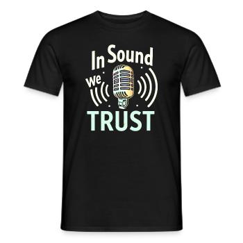 Un son haut de gamme de haute qualité pour la culture audiophile - T-shirt homme - noir - Devant - AI Model Male 178 light (178cm)