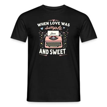 Romantische Nostalgie Vintage Romance Classic Love - Männer T-Shirt - Schwarz - Vorne - AI Model Male 178 light (178cm)
