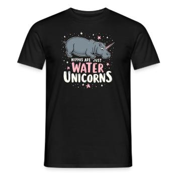 Humour hippopotame, citations sarcastiques, drôle - T-shirt homme - noir - Devant - AI Model Male 178 light (178cm)