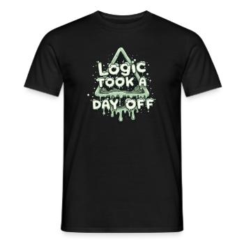 Images oniriques d'humour d'art surréaliste flottant - T-shirt homme - noir - Devant - AI Model Male 178 light (178cm)