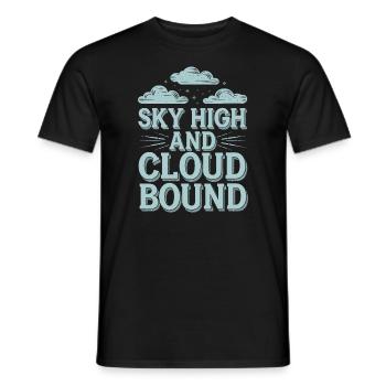Cloud View, Relaxing Sky, Dreamy - Men's T-Shirt - black - Front - AI Model Male 178 light (178cm)