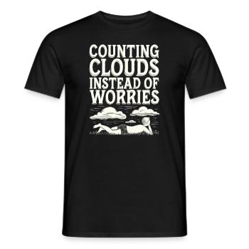 Wolkenblick, Entspannender Himmel, Verträumte - Männer T-Shirt - Schwarz - Vorne - AI Model Male 178 light (178cm)
