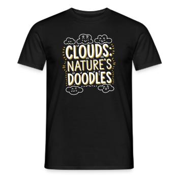 Wolkenblick, Entspannender Himmel, Verträumte - Männer T-Shirt - Schwarz - Vorne - AI Model Male 178 light (178cm)