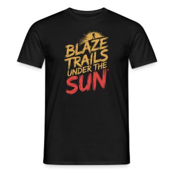 Desert wanderers, rugged trails and dry - Men's T-Shirt - black - Front - AI Model Male 178 light (178cm)