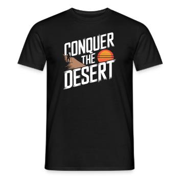 Desert wanderers, rugged trails and dry - Men's T-Shirt - black - Front - AI Model Male 178 light (178cm)