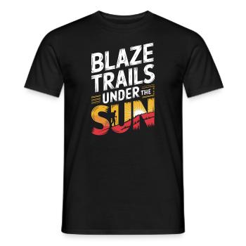 Desert wanderers, rugged trails and dry - Men's T-Shirt - black - Front - AI Model Male 178 light (178cm)