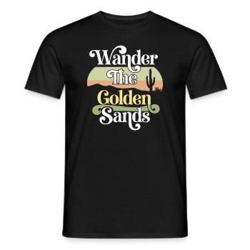 Desert wanderers, rugged trails and dry - Men's T-Shirt - black - Front - AI Model Male 178 light (178cm)