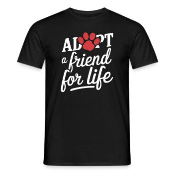 Freiwillige Tierrettung Animal Shelter Heroes - Men's T-Shirt - black - Front - AI Model Male 178 light (178cm)