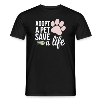 Freiwillige Tierrettung Animal Shelter Heroes - Men's T-Shirt - black - Front - AI Model Male 178 light (178cm)