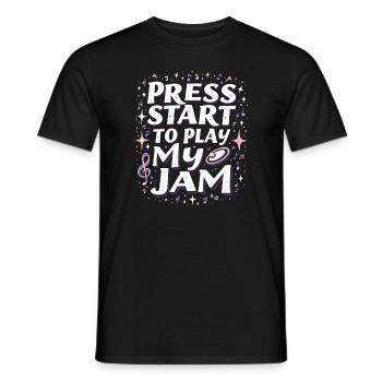 Bandes sonores de musique et de jeux avec audio immersif - T-shirt homme - noir - Devant - AI Model Male 178 light (178cm)