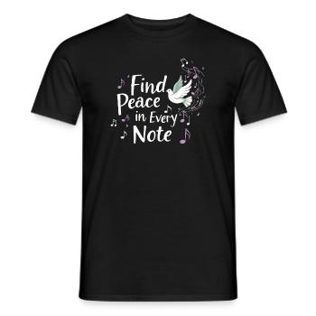 Music Therapy Emotional Healing Relaxation - Men's T-Shirt - black - Front - AI Model Male 178 light (178cm)
