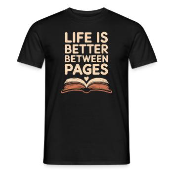 Buchhafter Humor, Witzige Lesezitate, Literarisch - Männer T-Shirt - Schwarz - Vorne - AI Model Male 178 light (178cm)