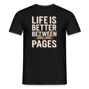 Buchhafter Humor, Witzige Lesezitate, Literarisch - Männer T-Shirt - Schwarz - Vorne - AI Model Male 178 light (178cm)