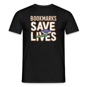 Buchhafter Humor, Witzige Lesezitate, Literarisch - Männer T-Shirt - Schwarz - Vorne - AI Model Male 178 light (178cm)