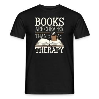 Buchhafter Humor, Witzige Lesezitate, Literarisch - Männer T-Shirt - Schwarz - Vorne - AI Model Male 178 light (178cm)