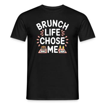 Brunch Culture Bottomless Mimosa Lovers - Men's T-Shirt - black - Front - AI Model Male 178 light (178cm)
