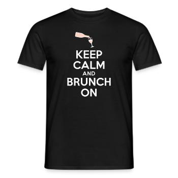 Brunch Culture Bottomless Mimosa Lovers - Men's T-Shirt - black - Front - AI Model Male 178 light (178cm)