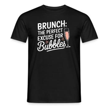 Brunch Culture Bottomless Mimosa Lovers - Men's T-Shirt - black - Front - AI Model Male 178 light (178cm)