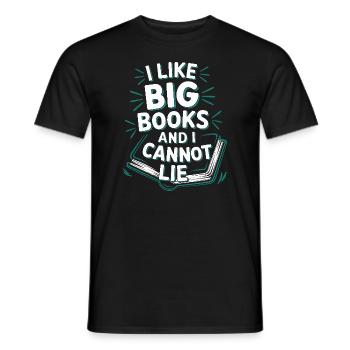 Buchhafter Humor, Witzige Lesezitate, Literarisch - Männer T-Shirt - Schwarz - Vorne - AI Model Male 178 light (178cm)