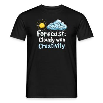Skurrile Wettermuster, Skurrile Wolken, Lustig - Männer T-Shirt - Schwarz - Vorne - AI Model Male 178 light (178cm)