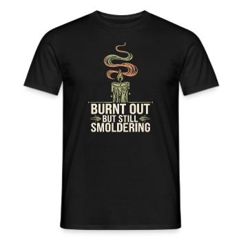 Emotional Burnout Humor Funny Stress Quotes - Men's T-Shirt - black - Front - AI Model Male 178 light (178cm)