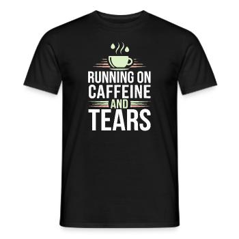 Emotional Burnout Humor Funny Stress Quotes - Men's T-Shirt - black - Front - AI Model Male 178 light (178cm)