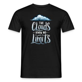 Wolkenblick, Entspannender Himmel, Verträumte - Männer T-Shirt - Schwarz - Vorne - AI Model Male 178 light (178cm)