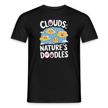 Wolkenblick, Entspannender Himmel, Verträumte - Männer T-Shirt - Schwarz - Vorne - AI Model Male 178 light (178cm)