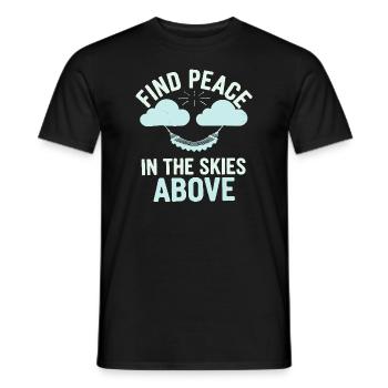 Wolkenblick, Entspannender Himmel, Verträumte - Männer T-Shirt - Schwarz - Vorne - AI Model Male 178 light (178cm)