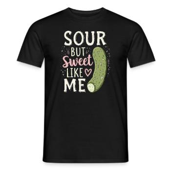 Pickle Lovers Humor Dill-ightful Jokes Funny Food - Men's T-Shirt - black - Front - AI Model Male 178 light (178cm)