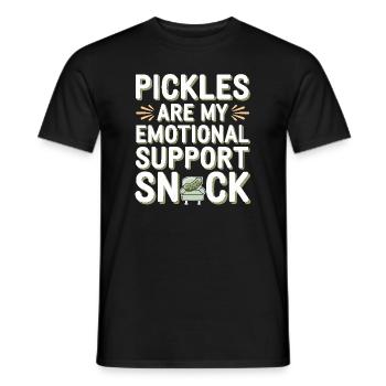Pickle Lovers Humor Dill-ightful Jokes Funny Food - Men's T-Shirt - black - Front - AI Model Male 178 light (178cm)