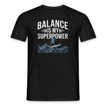 Paddleboard, SUP, aventures, sports nautiques dans le - T-shirt homme - noir - Devant - AI Model Male 178 light (178cm)