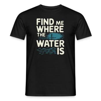 Paddleboard, SUP, aventures, sports nautiques dans le - T-shirt homme - noir - Devant - AI Model Male 178 light (178cm)