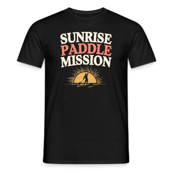 Paddleboard, SUP, aventures, sports nautiques dans le - T-shirt homme - noir - Devant - AI Model Male 178 light (178cm)