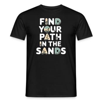 Desert wanderers, rugged trails and dry - Men's T-Shirt - black - Front - AI Model Male 178 light (178cm)