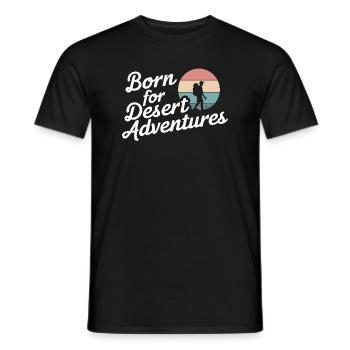 Desert wanderers, rugged trails and dry - Men's T-Shirt - black - Front - AI Model Male 178 light (178cm)