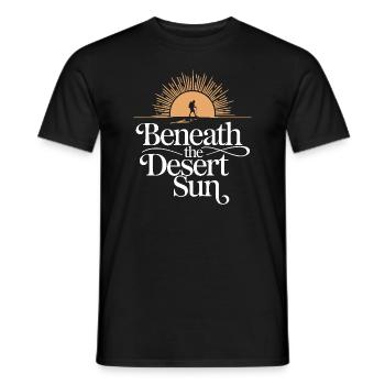 Desert wanderers, rugged trails and dry - Men's T-Shirt - black - Front - AI Model Male 178 light (178cm)