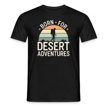 Desert wanderers, rugged trails and dry - Men's T-Shirt - black - Front - AI Model Male 178 light (178cm)