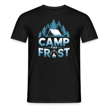 Winter Camper Snow Camping Adventure - Men's T-Shirt - black - Front - AI Model Male 178 light (178cm)