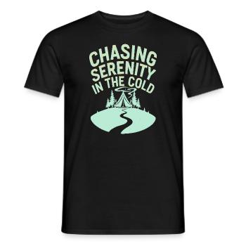 Winter Camper Snow Camping Adventure - Men's T-Shirt - black - Front - AI Model Male 178 light (178cm)