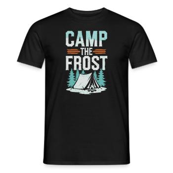 Winter Camper Snow Camping Adventure - Men's T-Shirt - black - Front - AI Model Male 178 light (178cm)